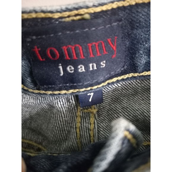 Tommy Hilfiger Jeans 7 Vintage Blue Dark Wash Roc Roc Cheja High Rise Jeans - Picture 6 of 6